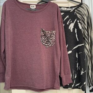 Two Bibi long sleeve tops